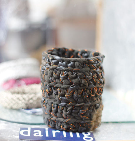 Leather Copper cuff by Teresa Dair